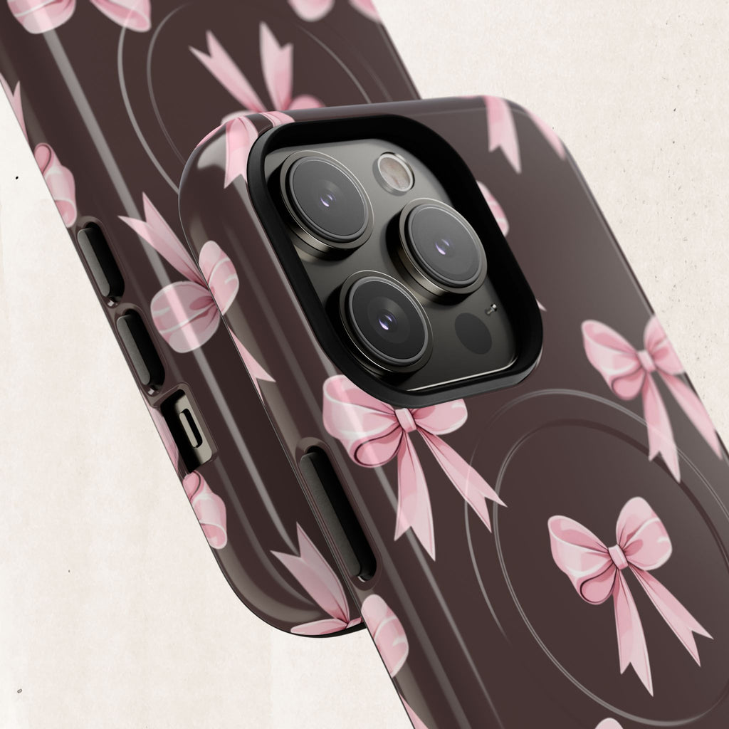 Pink Ribbon Bow Tough Magnetic Phone Case