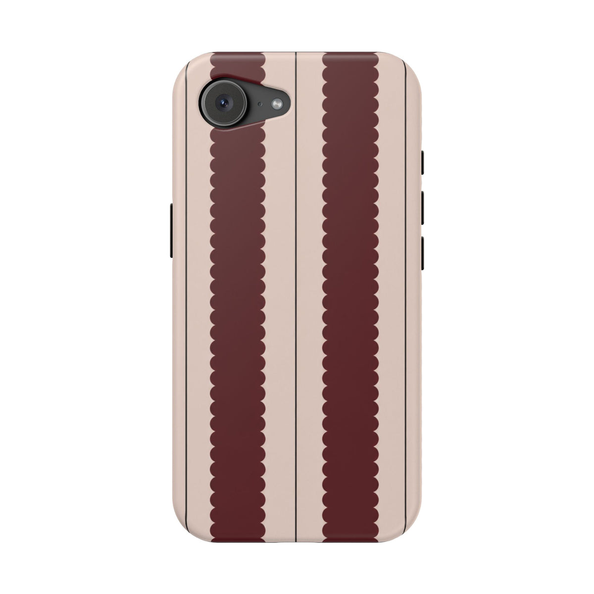 Burgundy Scallop Stripe Magnetic Phone Case, alternate view