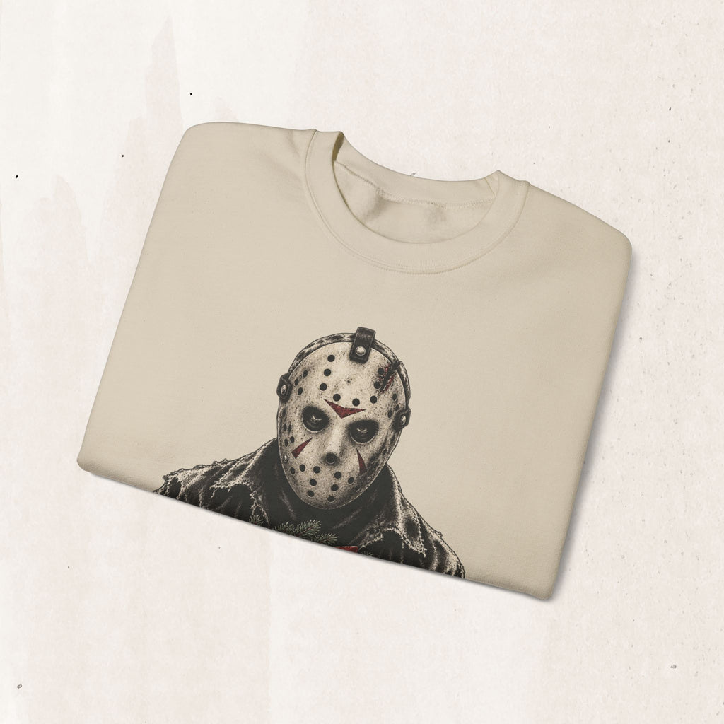 Jason Vorhees Christmas Wreath Crewneck Sweatshirt