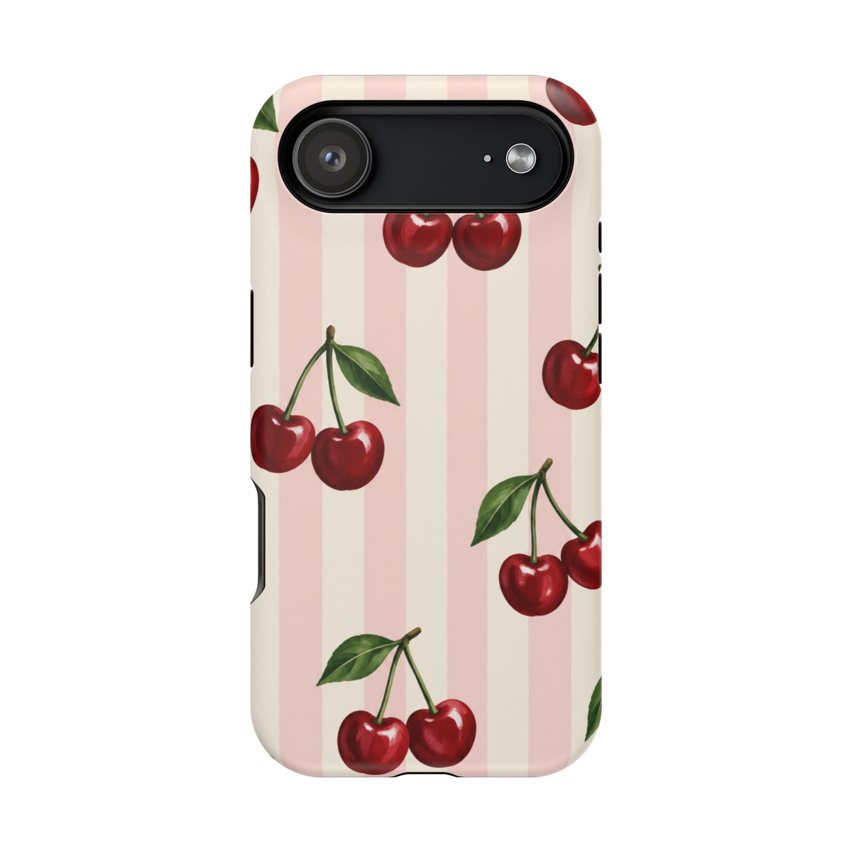 Cherry Stripe Magnetic Phone Case, alternate view
