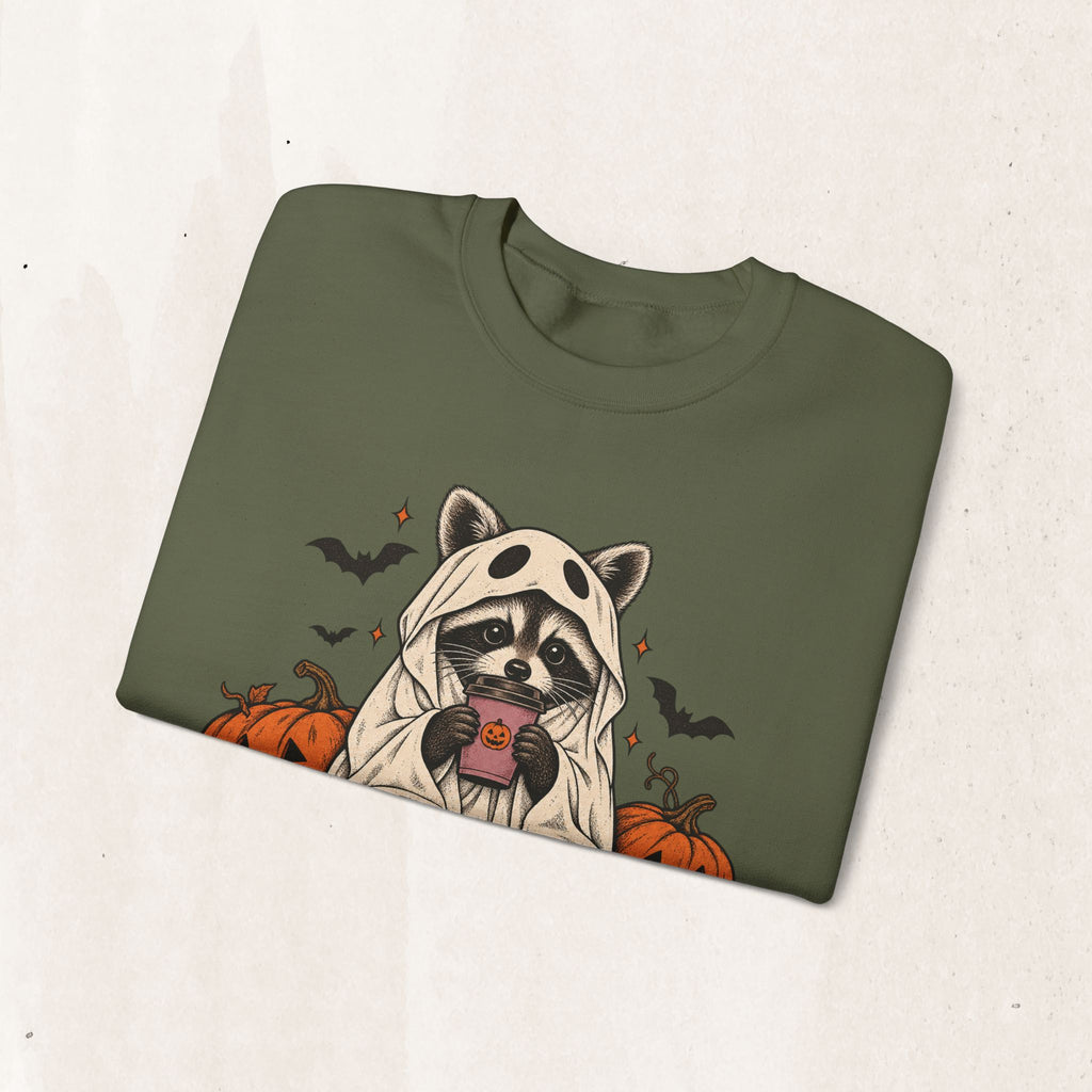 Halloween Raccoon Crewneck Sweatshirt