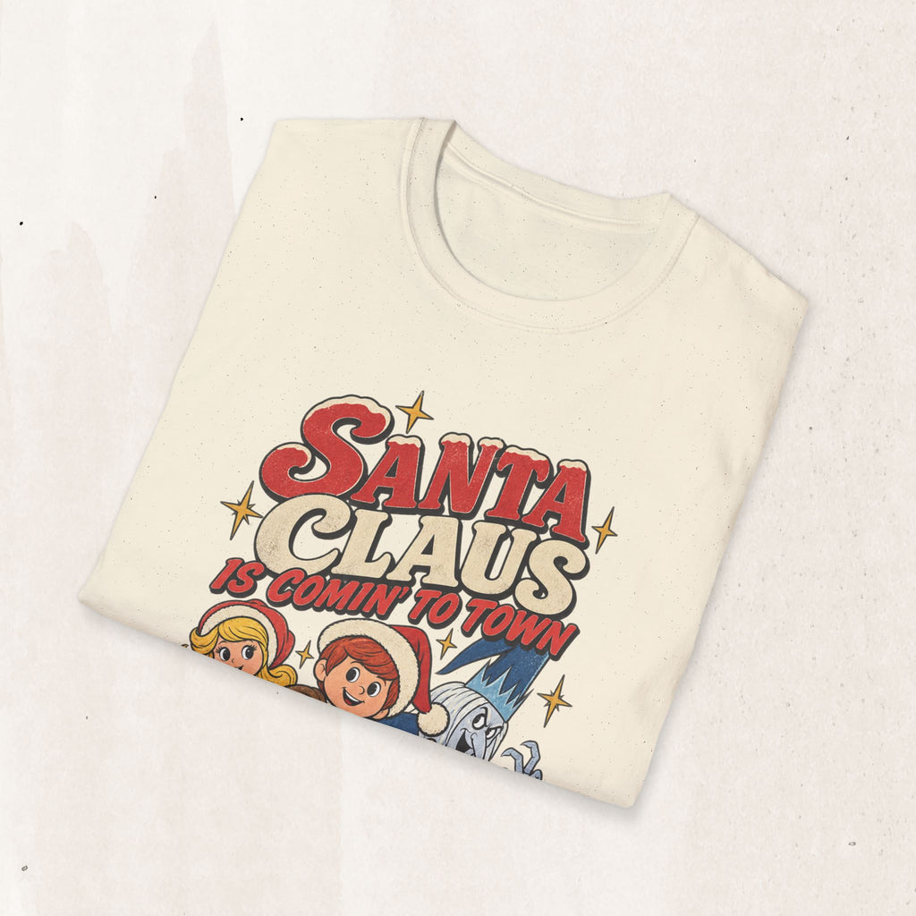 Santa Claus Is Comin' To Town Christmas Tee