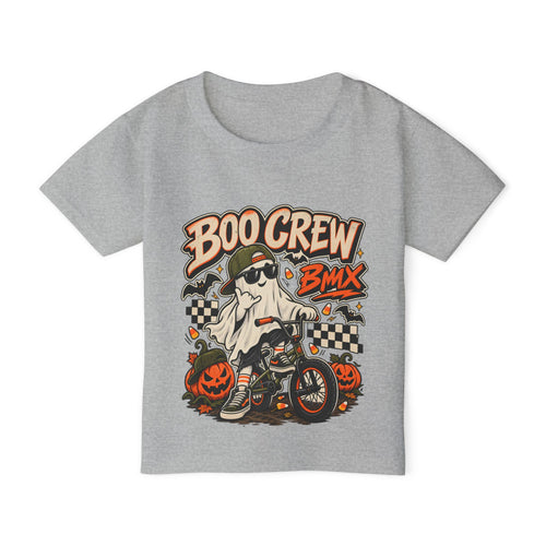 Boo Crew BMX Toddler T-Shirt - Halloween Ghost Bike Tee for Kids