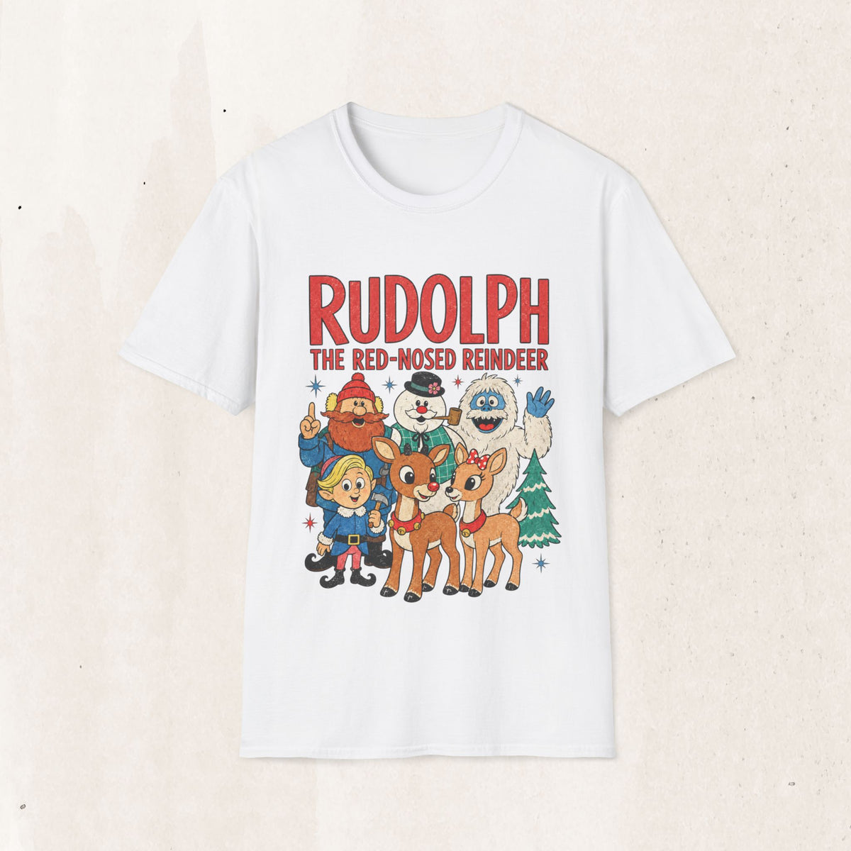 Rudolph The Red-Nosed Reindeer Christmas Tee
