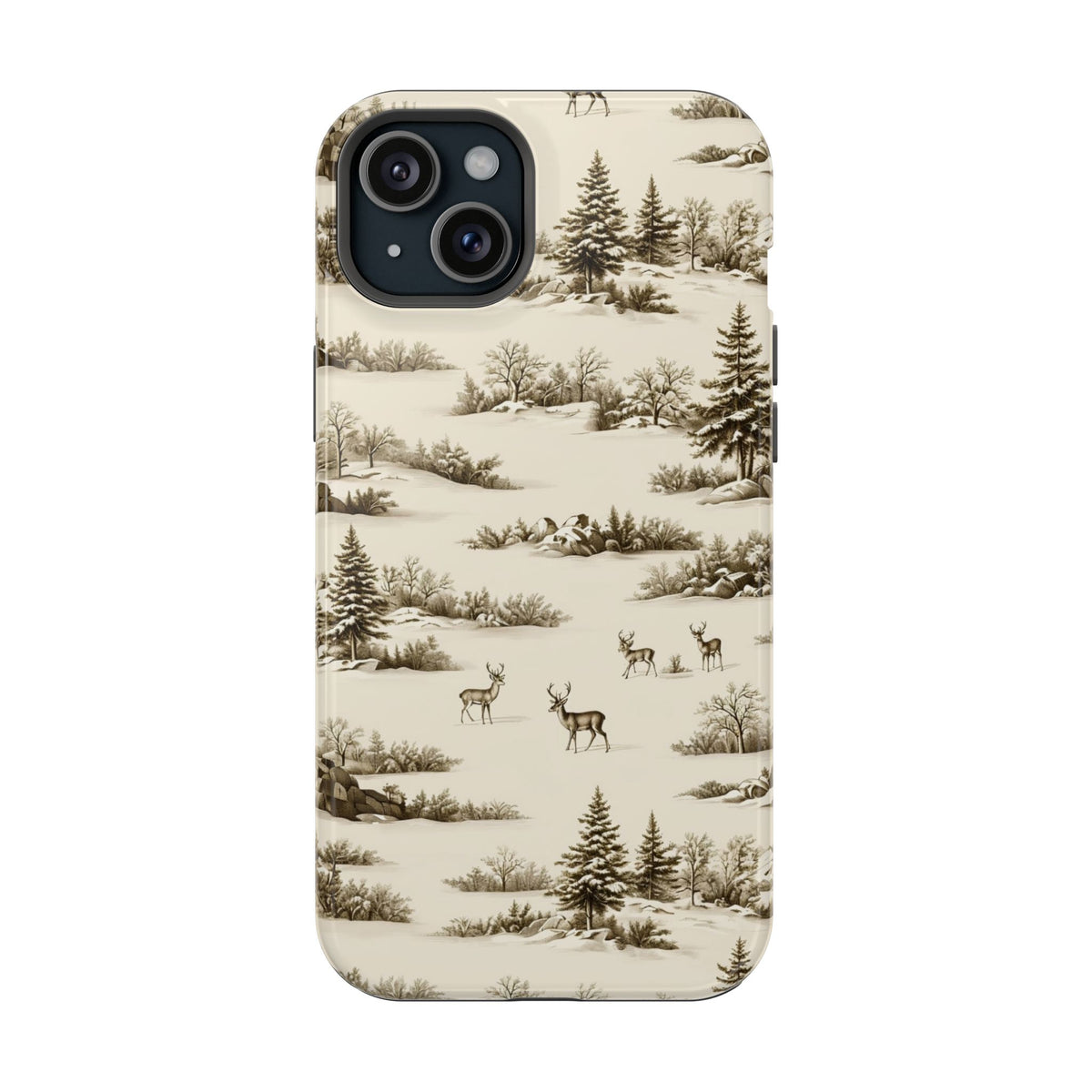 Deer & Pine Woodland Magnetic Phone Case, alternate view