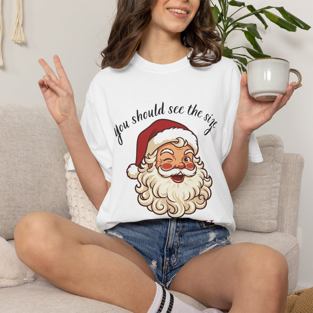 Santa 'You Should See the Size of My Sack' Christmas Tee Printify