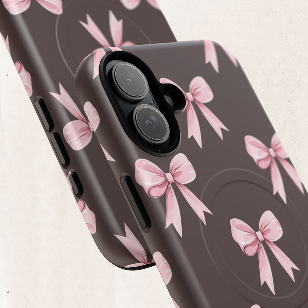 Pink Ribbon Bow Tough Magnetic Phone Case