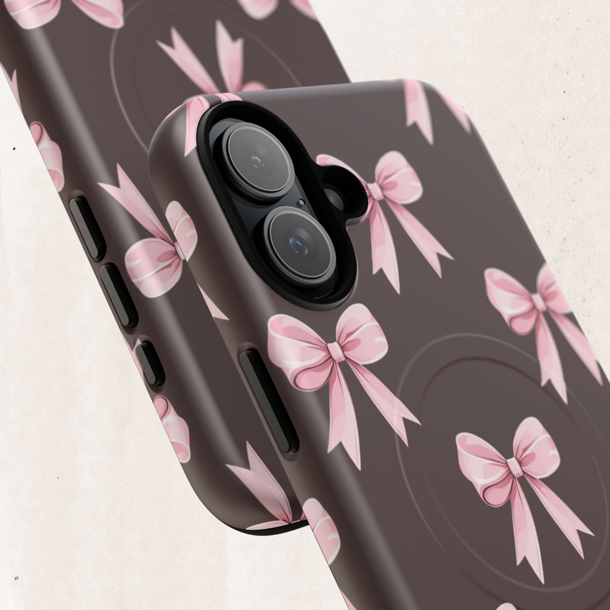 Pink Ribbon Bow Tough Magnetic Phone Case