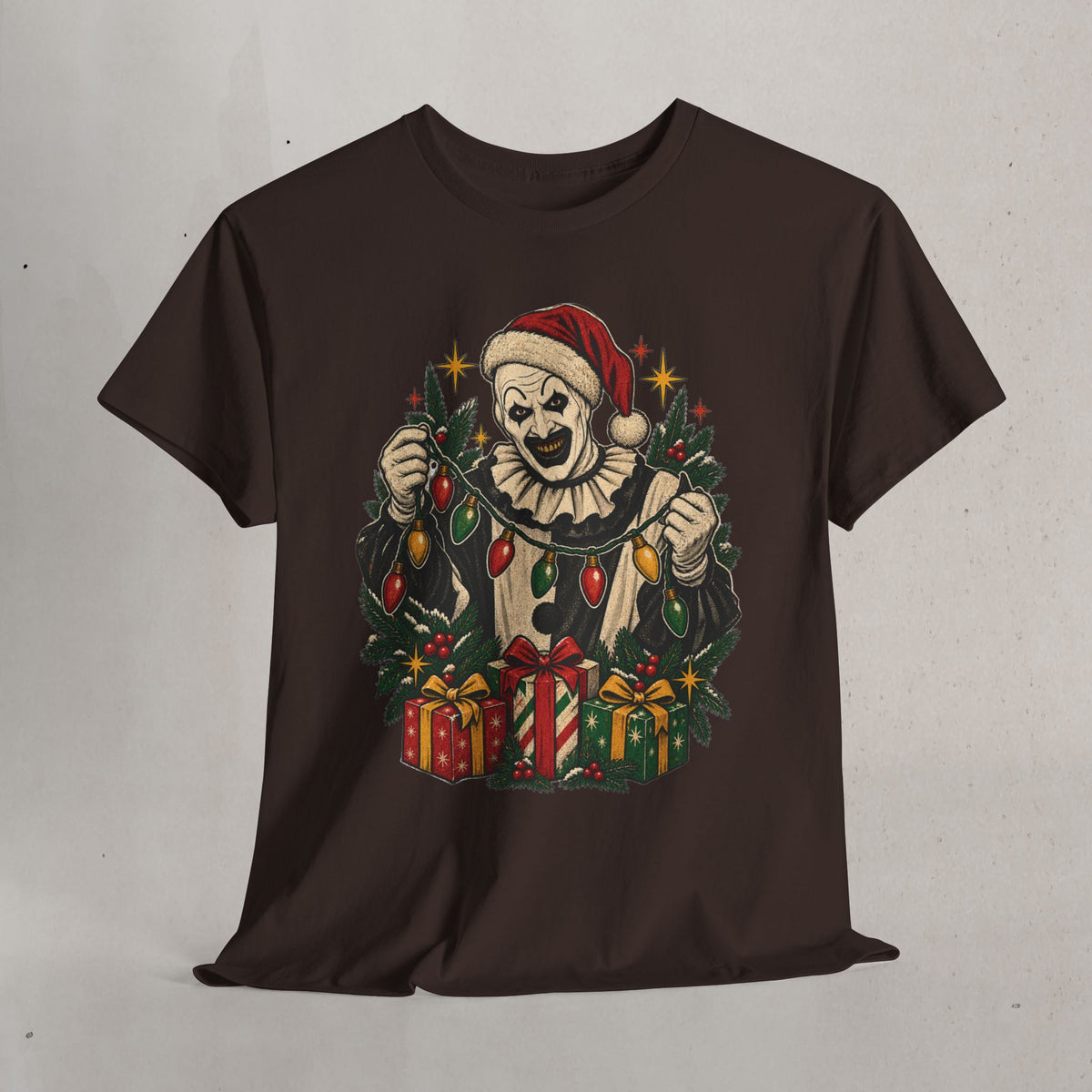 Christmas Art the Clown Tee — Terrifier Festive Horror T-Shirt