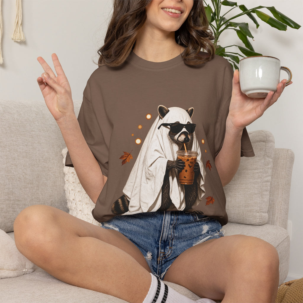 Halloween Raccoon Ghost Costume Tee