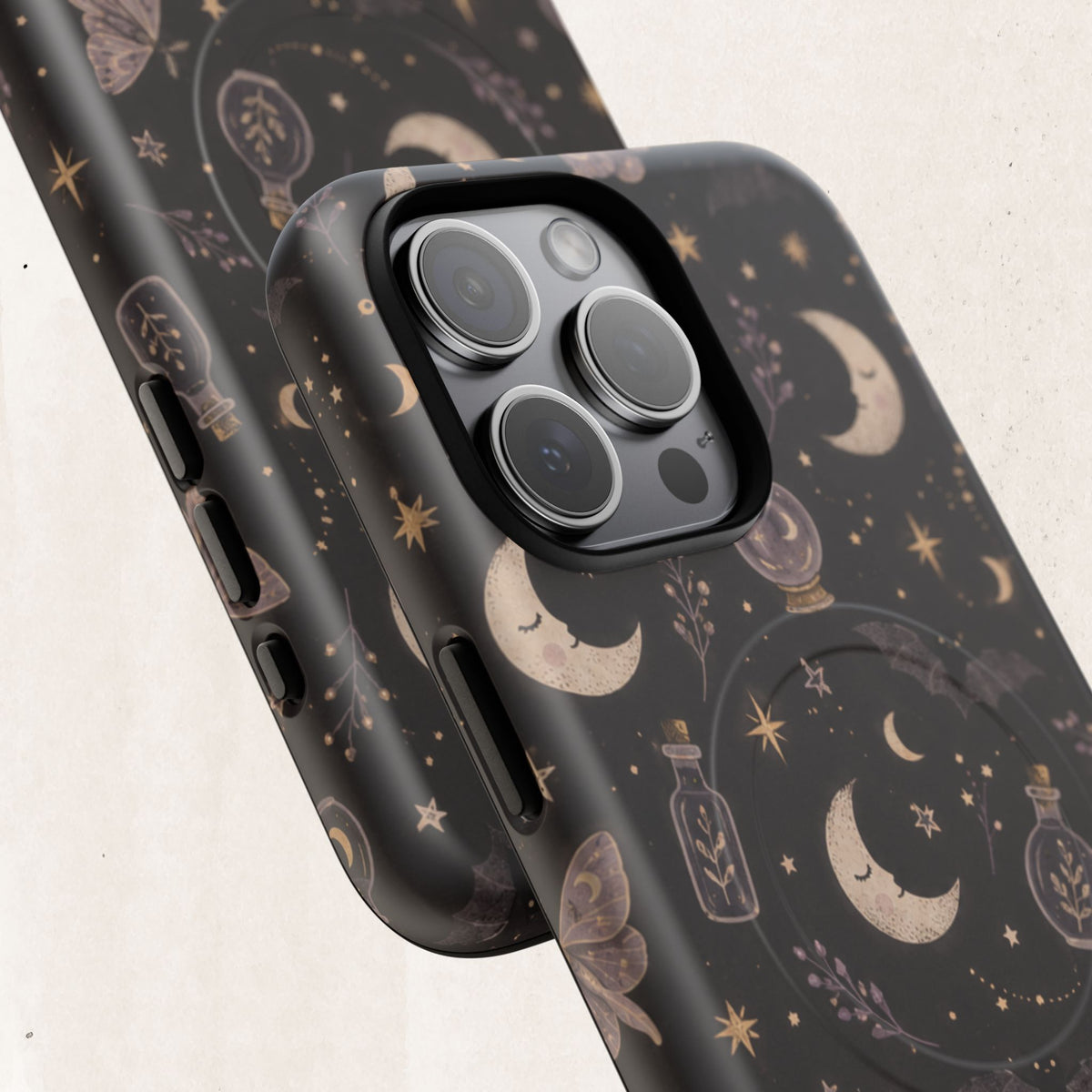 Moon & Moth Magnetic Phone Case — Celestial Protective Tough Case