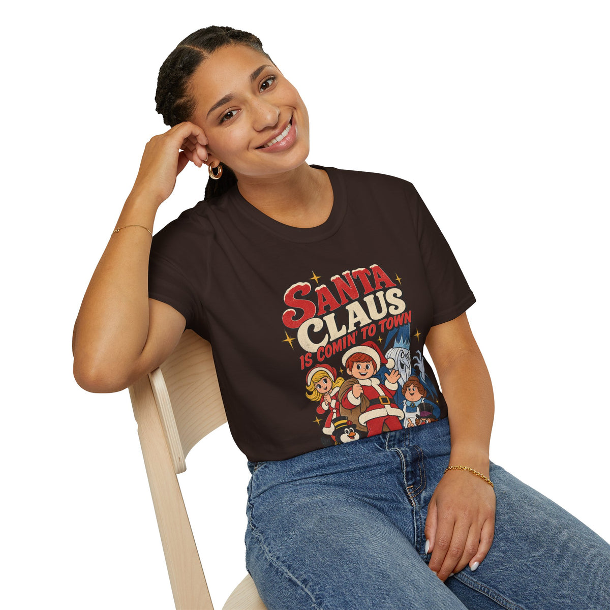 Santa Claus Is Comin' To Town Christmas Tee