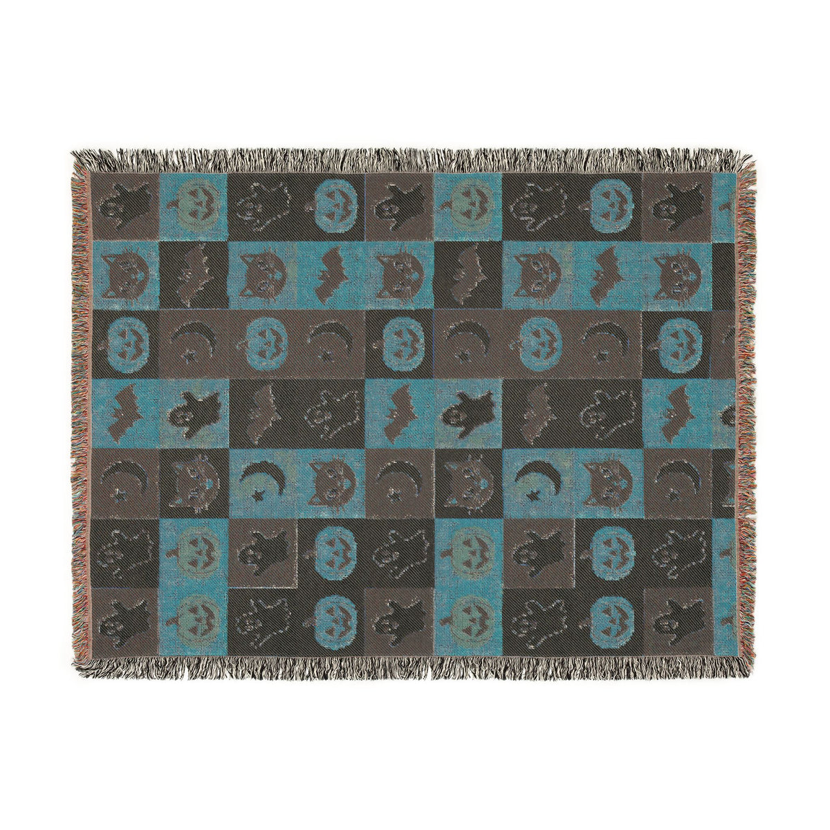 Halloween Patchwork Woven Blanket