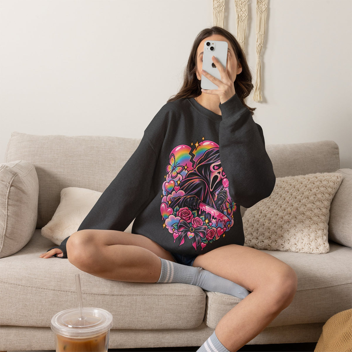Ghostface Rainbow Crewneck Sweatshirt