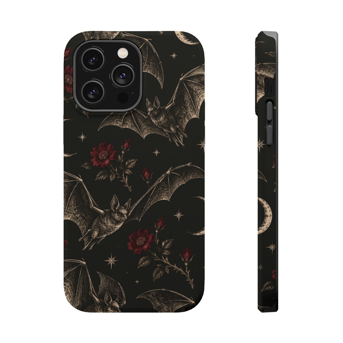 Gothic Bat & Moon Magnetic Phone Case, alternate view