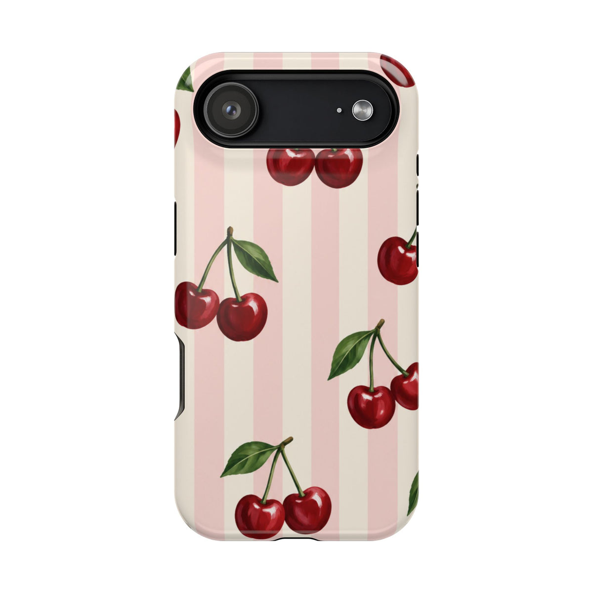 Cherry Stripe Magnetic Phone Case, alternate view