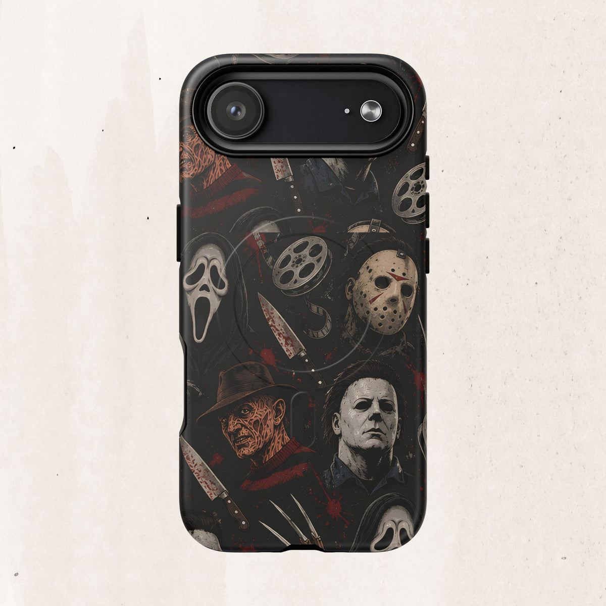 Horror Icons Magnetic Phone Case — Michael Myers, Freddy & Ghost Face Design