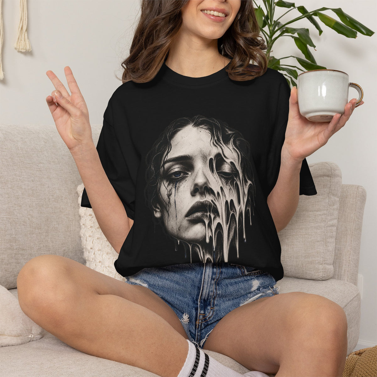 Melting Woman Portrait Tee