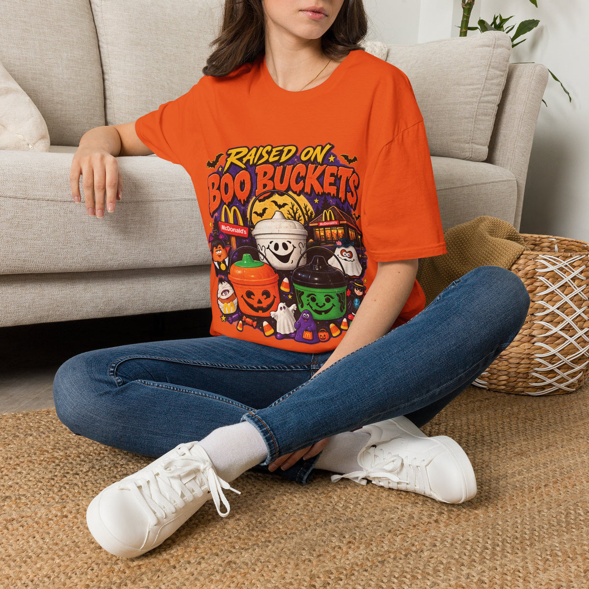 Halloween "Raised on Boo Buckets" Tee