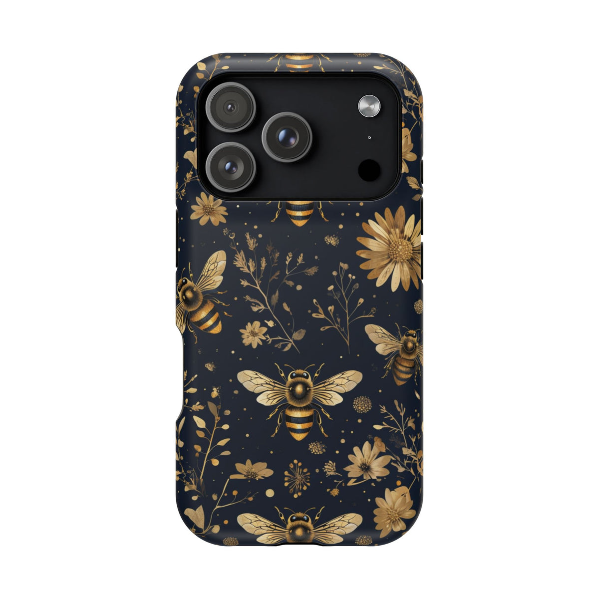 Gold Bees & Daisies Magnetic Tough Case, alternate view