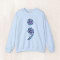 Floral semicolon suicide awareness crewneck sweatshirt in light blue