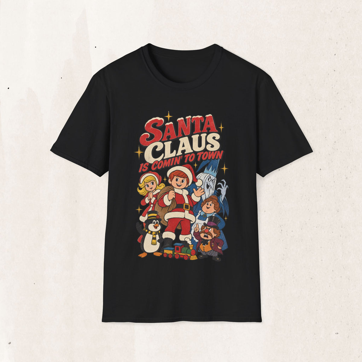 Santa Claus Is Comin' To Town Christmas Tee
