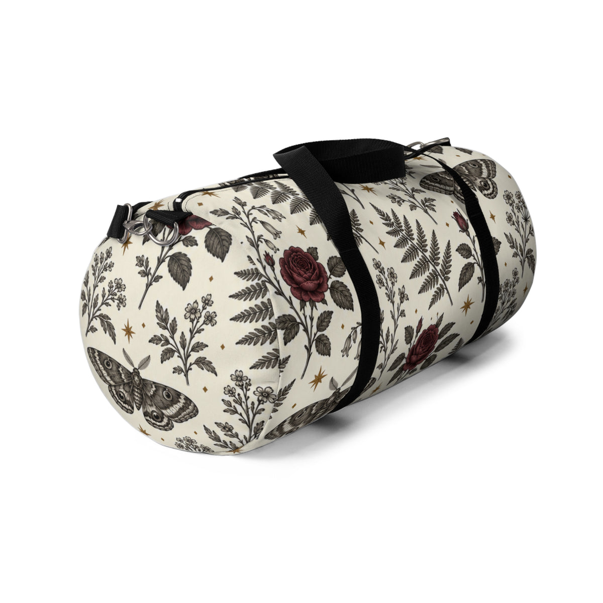 Floral Rose & Fern Duffel Bag