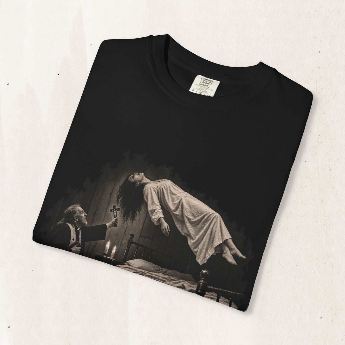 Exorcism Levitation Graphic Tee Printify