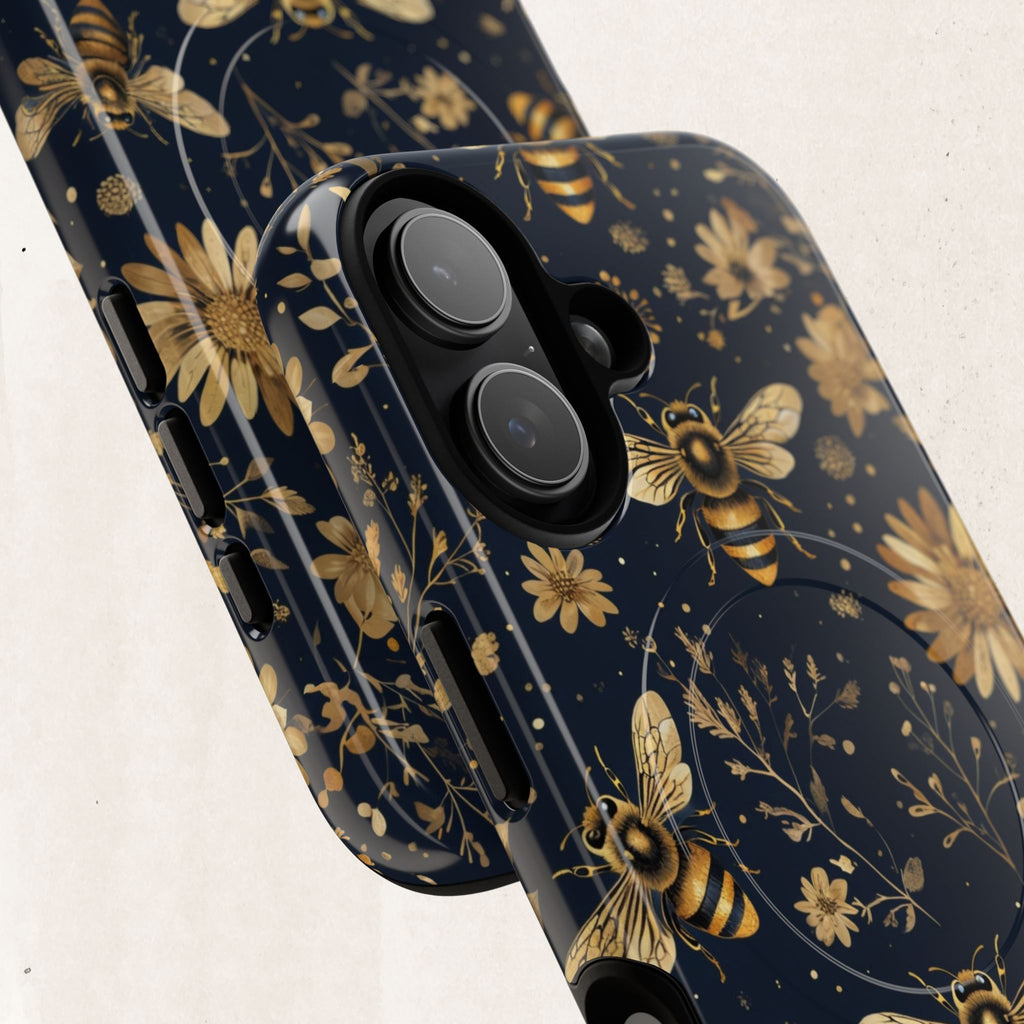 Gold Bees & Daisies Magnetic Tough Case