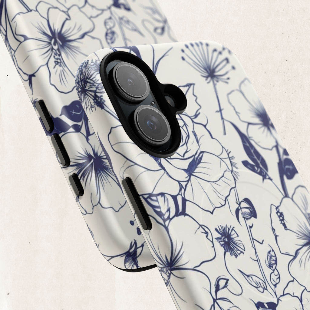 Floral Sketch Tough Magnetic Phone Case