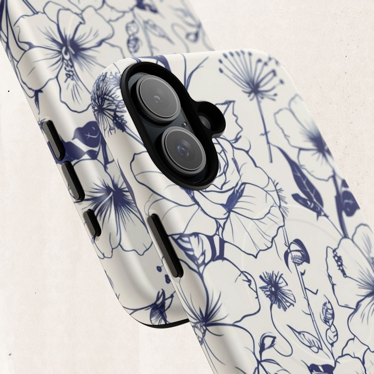 Floral Sketch Tough Magnetic Phone Case
