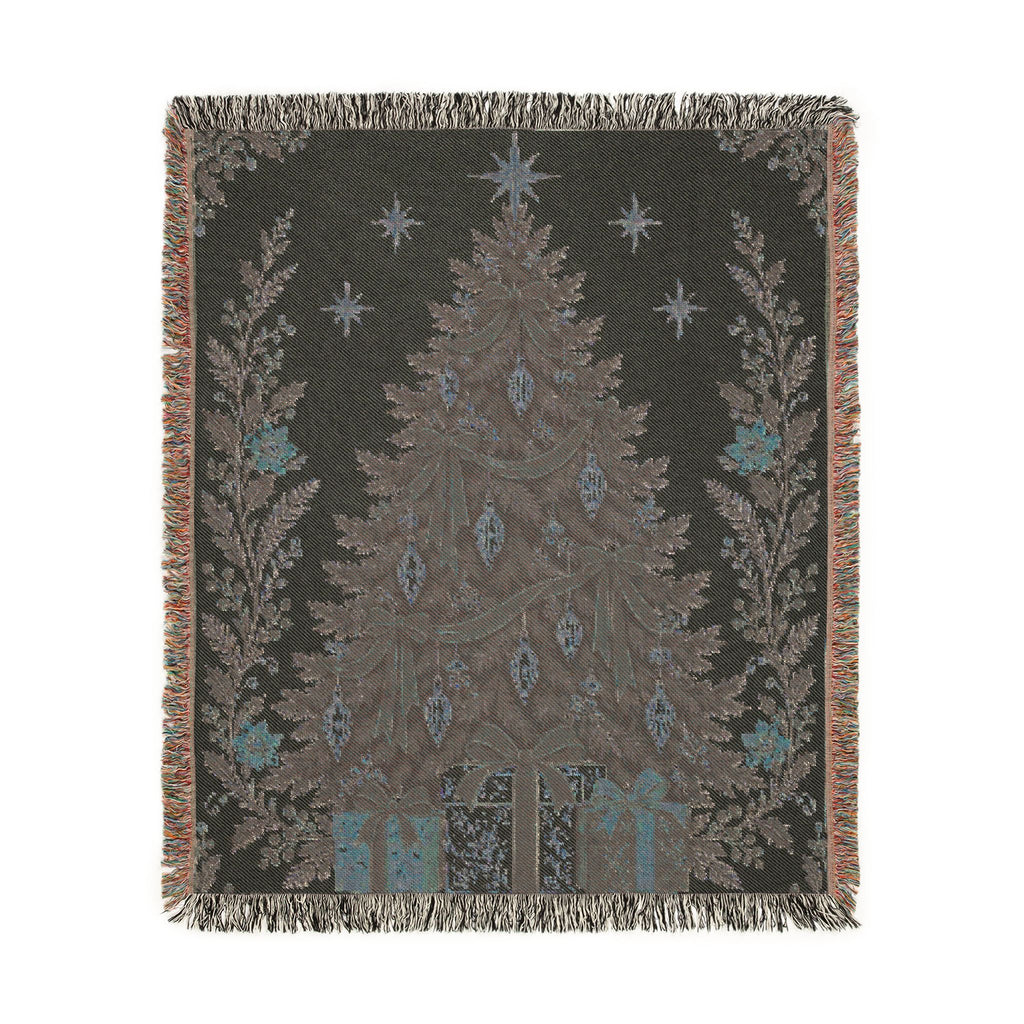 Christmas Tree Woven Blanket Printify