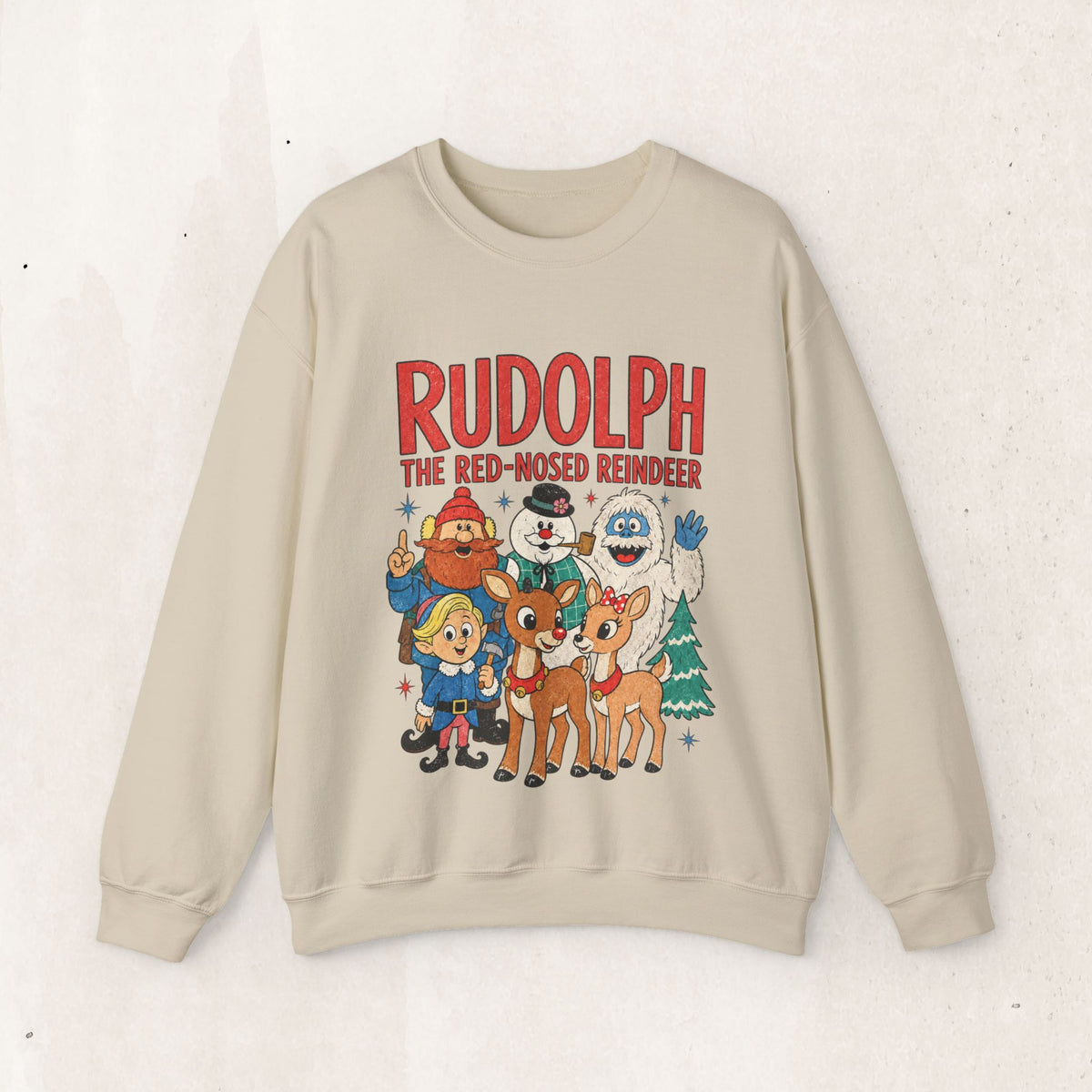 Rudolph The Red-Nosed Reindeer Vintage Crewneck Sweatshirt