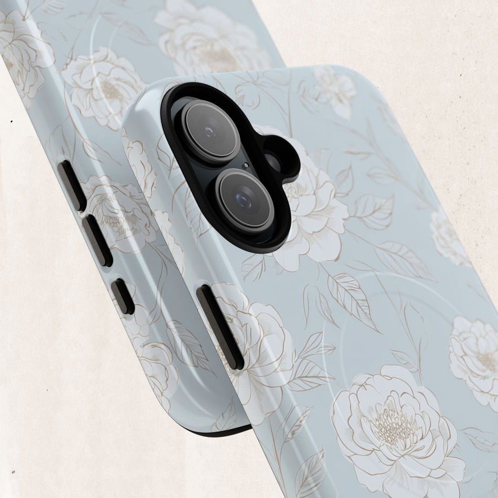 Blue Floral Tough Magnetic Phone Case