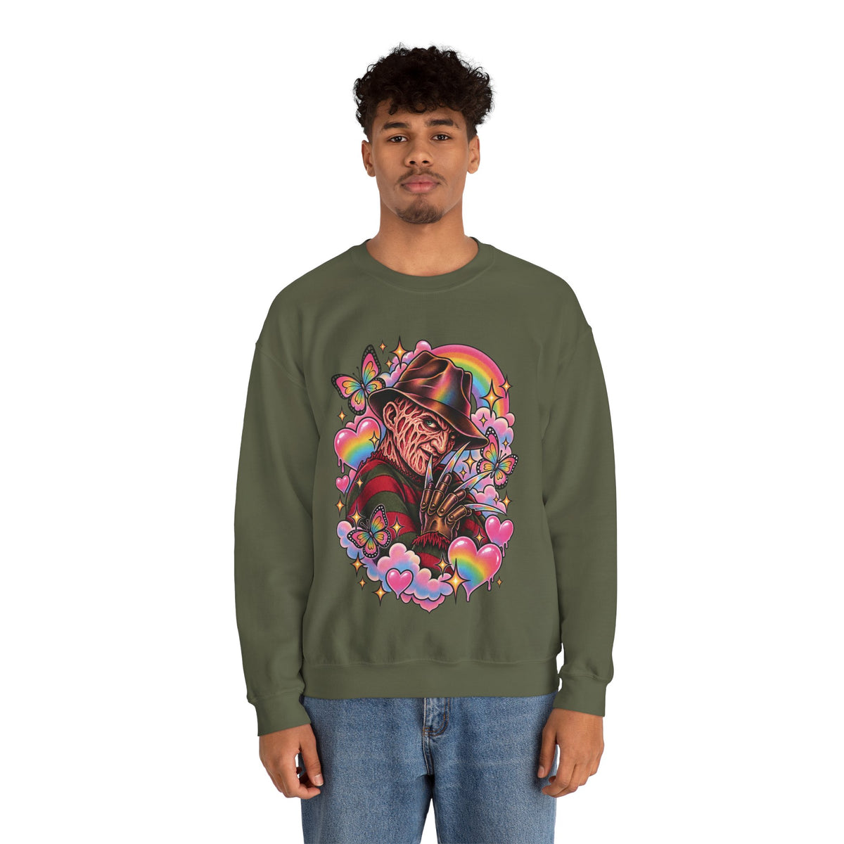 Freddy Krueger Rainbow Crewneck Sweatshirt