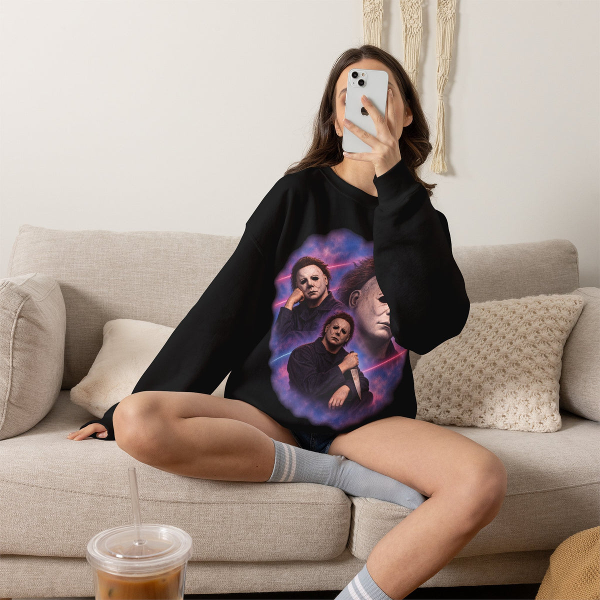 Michael Myers 80's Glamour Shot Sweatshirt