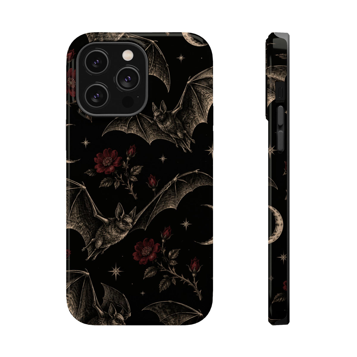 Gothic Bat & Moon Magnetic Phone Case, alternate view