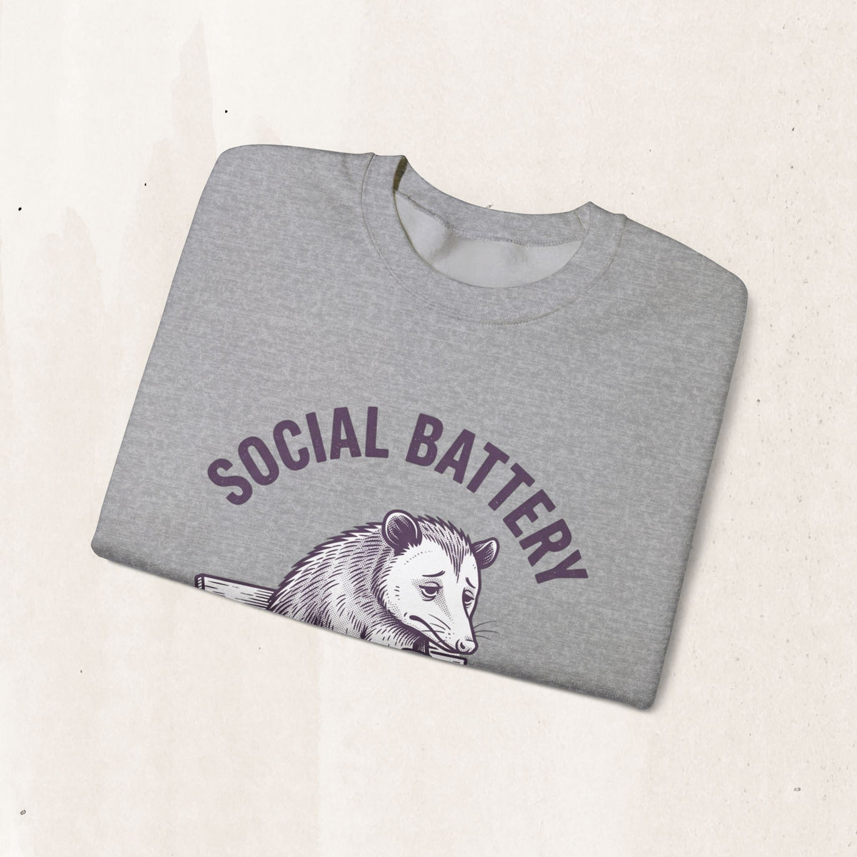 Social Battery Low Graphic Crewneck Sweatshirt