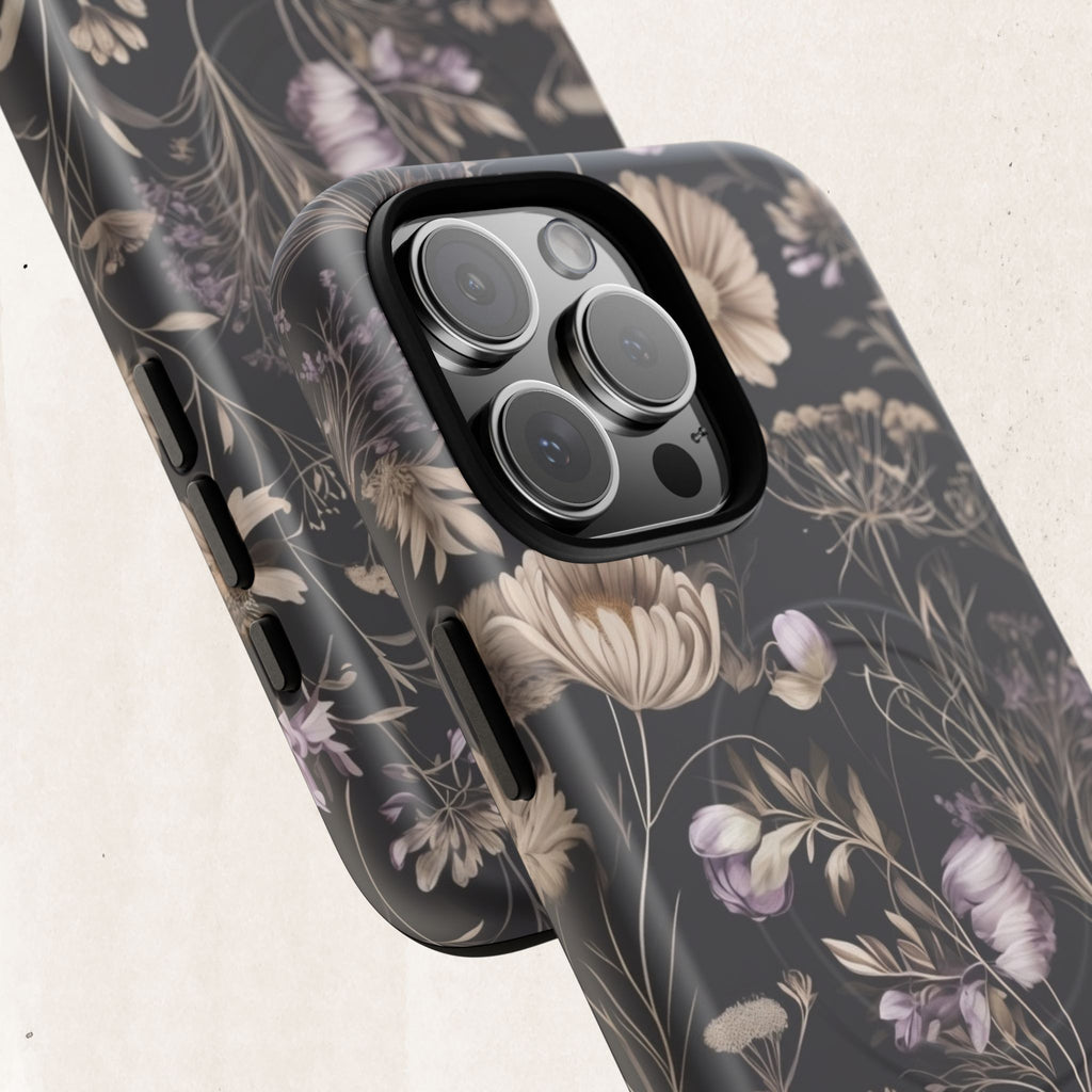 Floral Noir Tough Magnetic Phone Case
