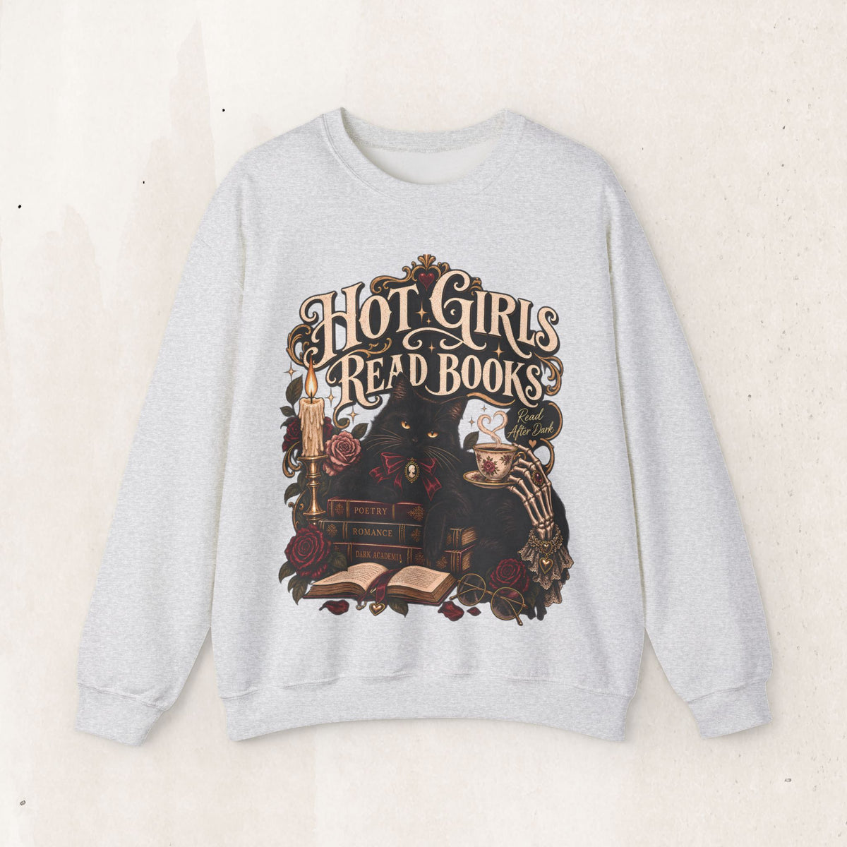Hot Girls Read Books Crewneck Sweatshirt