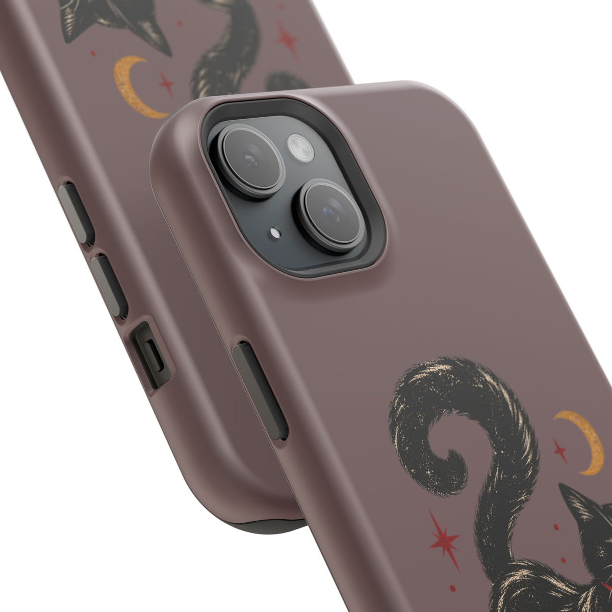 Black Cat in Red Boots MagSafe Phone Case, alternate view