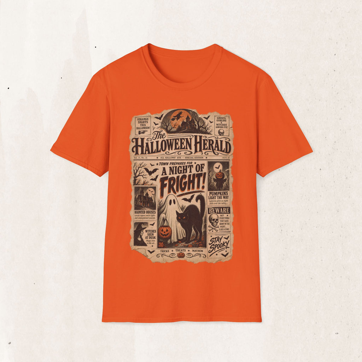 Halloween Herald Newspaper Tee