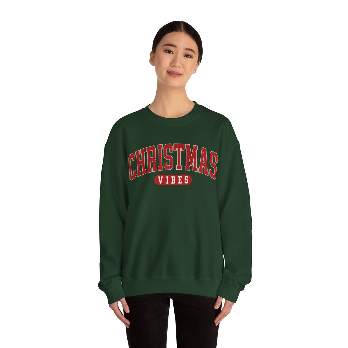 Christmas Vibes vintage collegiate sweatshirt