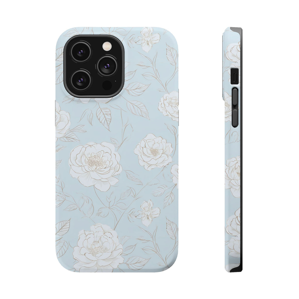 Blue Floral Magnetic Phone Case, alternate view