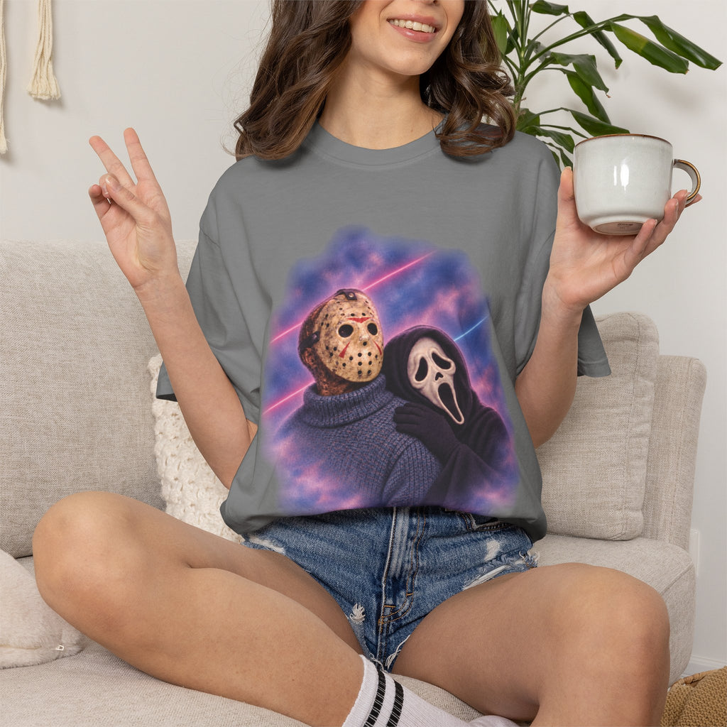 Jason Vorhees & Ghostface 80's Portrait Tee