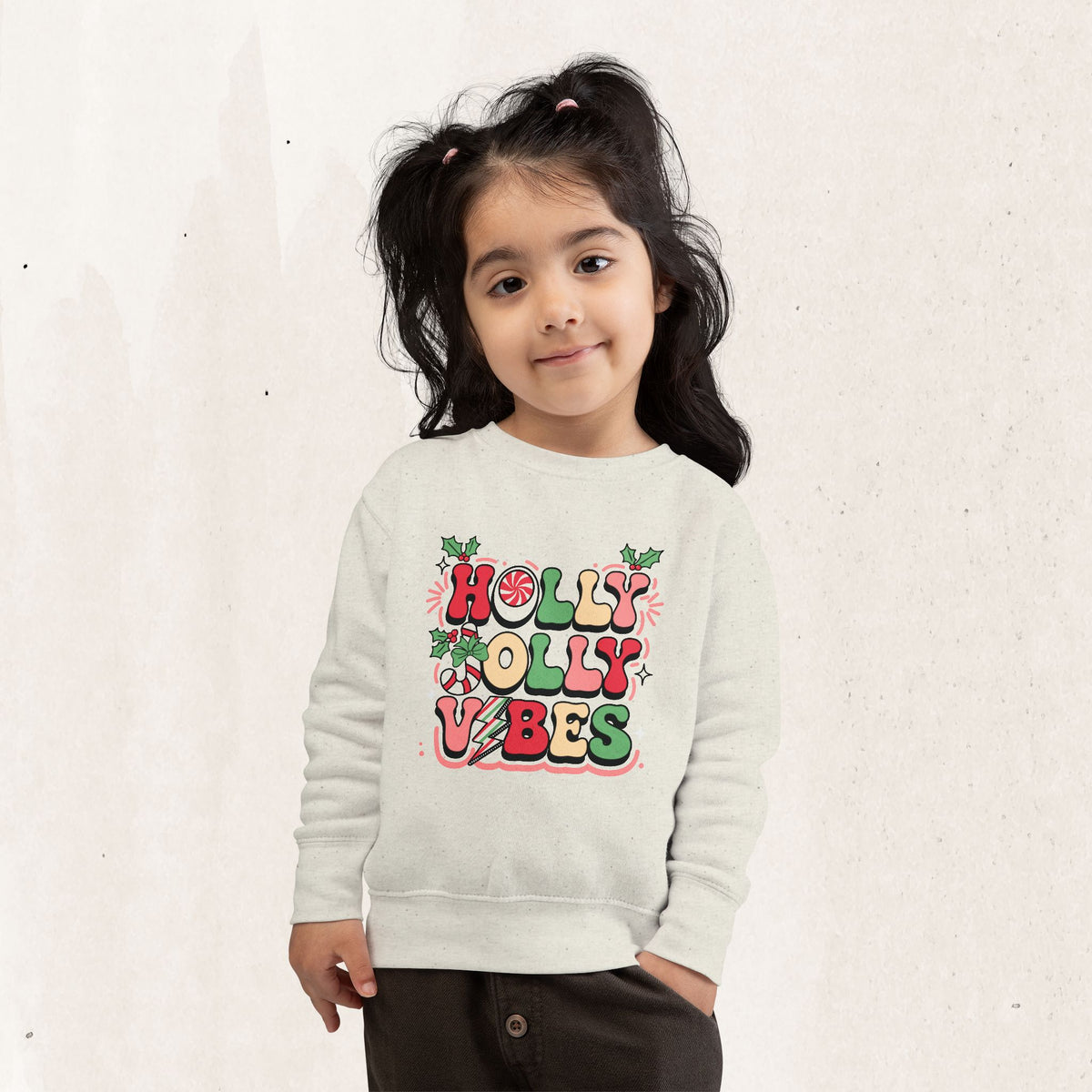 Holly Jolly Vibes Toddler Sweatshirt