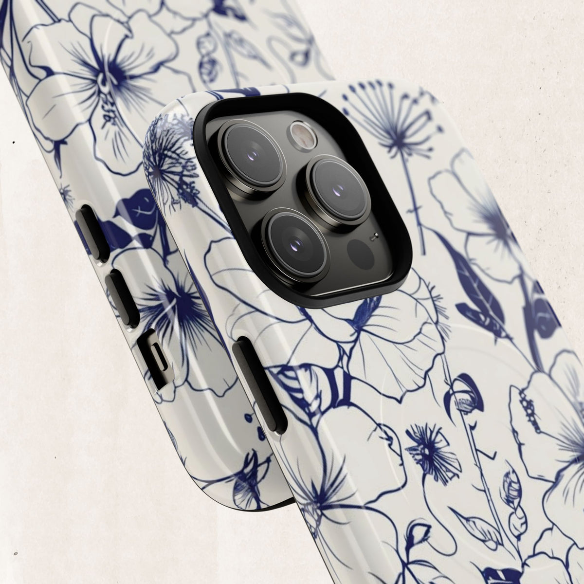 Floral Sketch Tough Magnetic Phone Case
