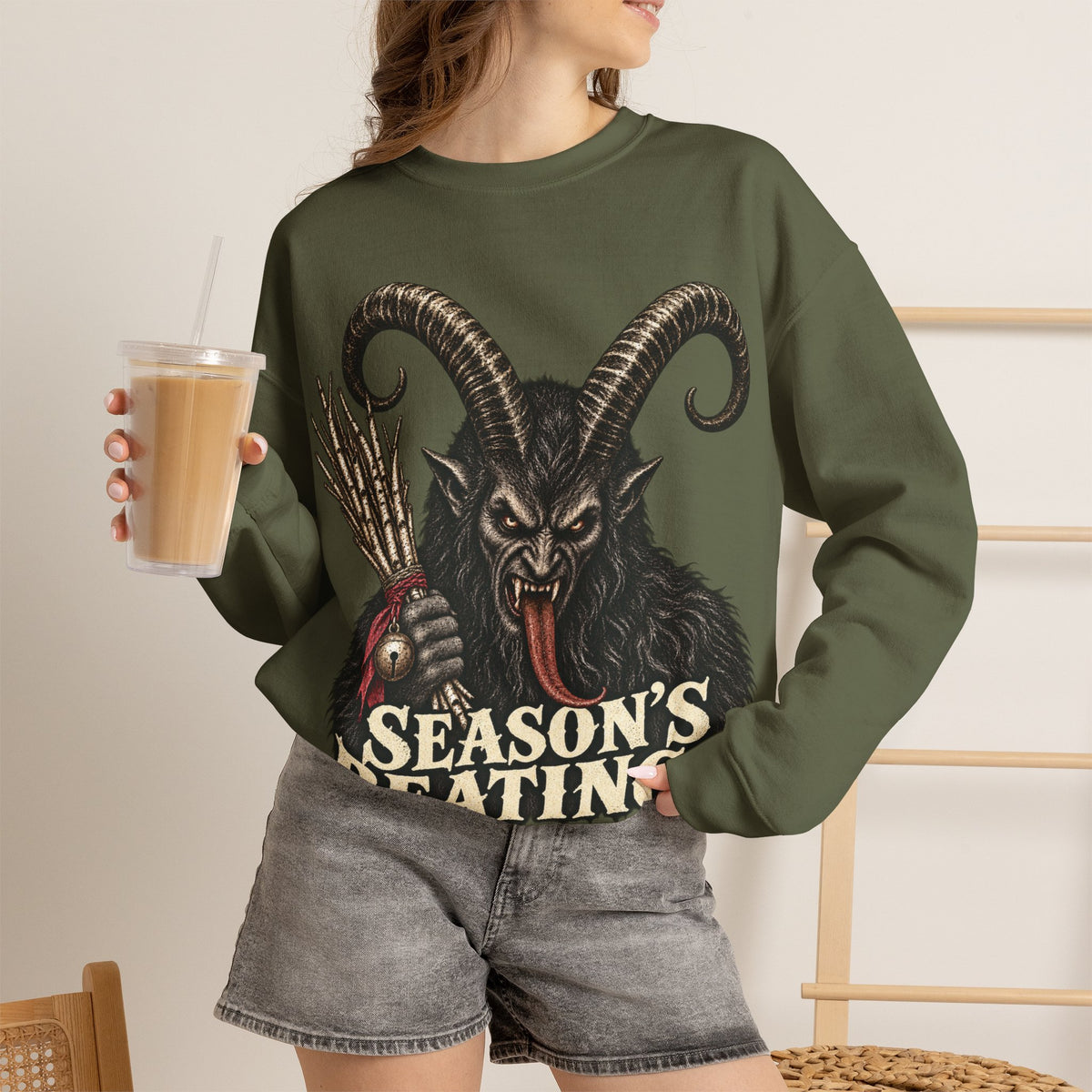 Krampus Christmas Crewneck Sweatshirt