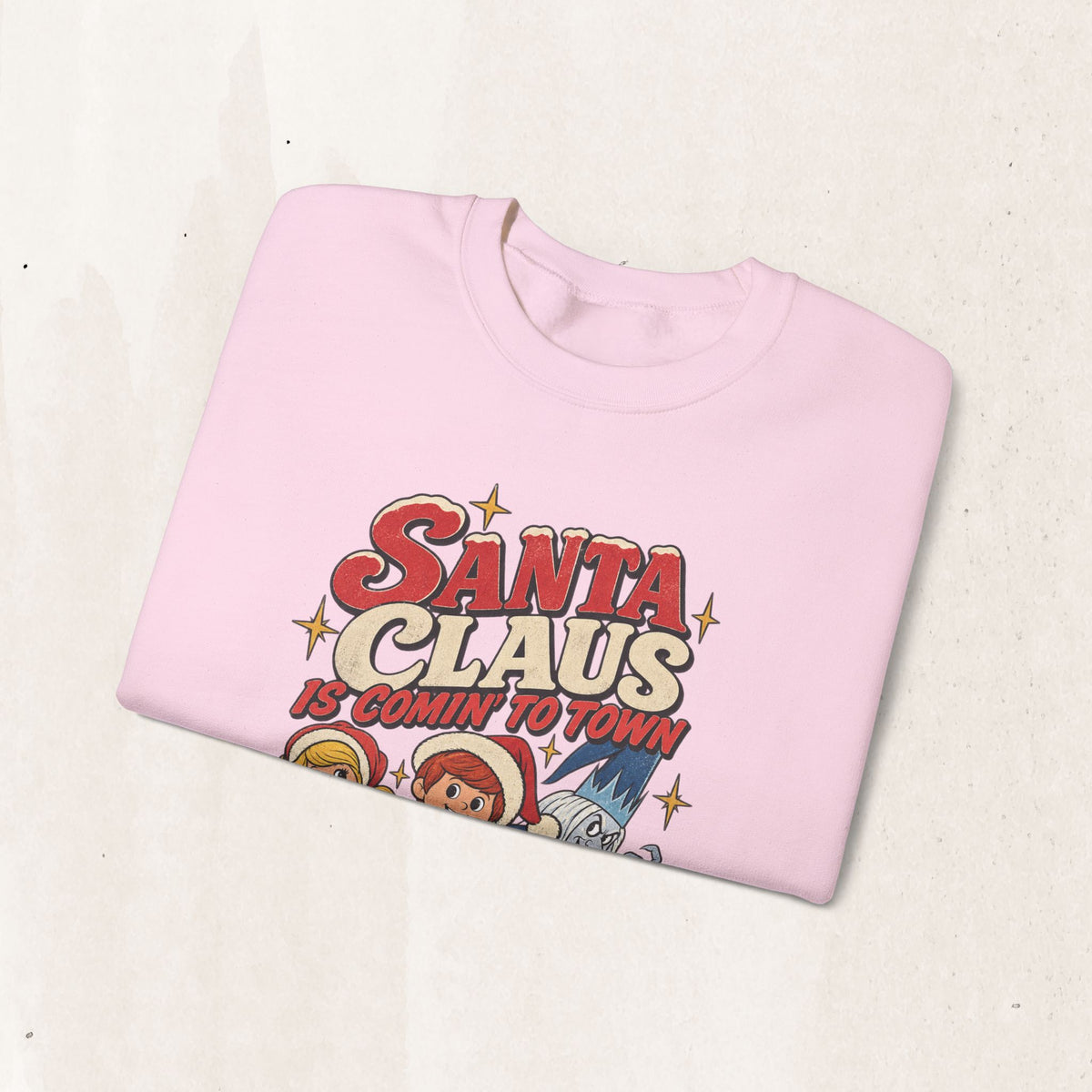 Santa Claus Is Comin' to Town Christmas Crewneck Sweatshirt
