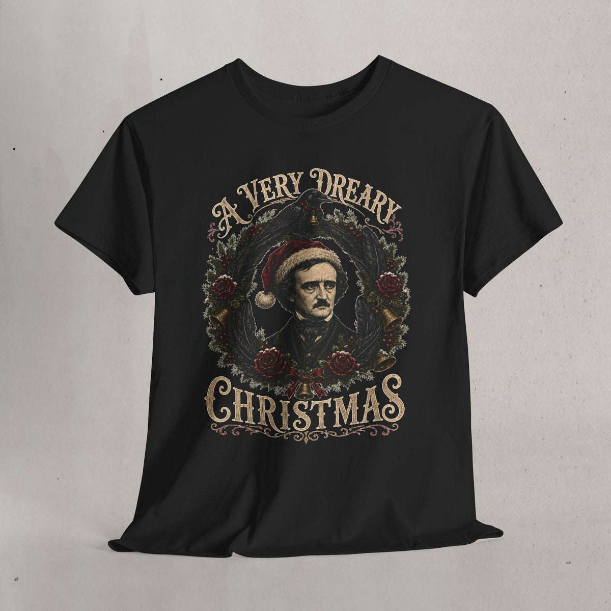 Edgar Allan Poe 'A Very Dreary Christmas' Graphic Tee